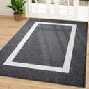 OLANLY Indoor Door Mat, 59x35, Non-Slip Absorbent Resist Dirt Entrance Mat, Washable Low-Profile Inside Entry Doormats for Entryway, Black