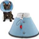 Agape Soft Dog Cone for Small Dogs & Cats, Comfy Dogs Recovery Collar After Surgery, Adjustable E Collar Alternative to Stop Licking, Protective Elizabethan Cones for Pup&Kitty, Comfortable Dog Cones (M-Long (Neck:9"-13"))