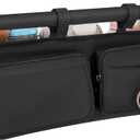 Double Stroller Organizer with 11 Compartment for Bob Duallie, Baby Jogger City Mini GT2, Double Jogging Stroller Caddy, Parent Console with 2 Insulated Pocket, Front & Back Pockets, Travel Essentials