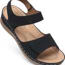SHIBEVER Flat Sandals for Women Dressy: Comfortable Flats Sandals Women Open Toe Ankle Strap Walking Shoes Summer