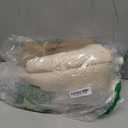 LAMIT Beige Linen Curtains 60 Inch Length for Kitchen, Light Filtering Short Drapes Bronze Grommet Window Treatment Panels for Bedroom/Small Windows, 2 Panels, 34 x 60 Inch