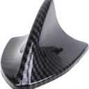 Possbay Carbon Fiber Look Black Car Shark Fin Antenna with Adhesive Tape ABS Plastic Universal Fit Decorative Cover Accessories (Carbon Fiber Look)