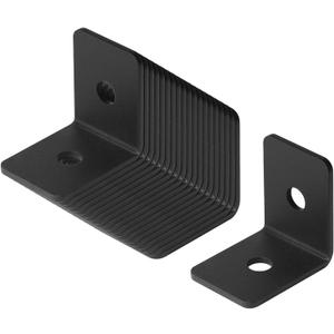 20 PCS 1-1/2" Black Rafter Clips Brackets, Steel Corner Brace for Wooden Battens Timber Beam Ceiling Joist, Thickness 1/8"(11 Gauge), Max Load 160 lbs