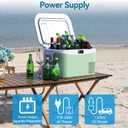 Megiu 12 Volt Refrigerator Portable Car Freezer 13.5 Quart (12.8 Liter) Compressor Cooler 12V/24V DC 110240 Volt AC for Truck Van RV Camper SUV Boat Travel Camping Road Trips Tailgating -18~+15