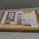 QWR Reinforced Cat Screen Door,Fits Door Opening Size 32''x 80'',Thickened Cat Proof Mesh Screen Door with Zipper Closure for Living Room,Kitchen,Bedroom (U-Type,Black)