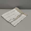 jinchan Nautical Valance Striped Linen Curtain 16 Inch Gray Farmhouse Room Darkening Kitchen Valance for Living Room Window Double Layer Blackout Window Pinstripe1 Panel Grey on White