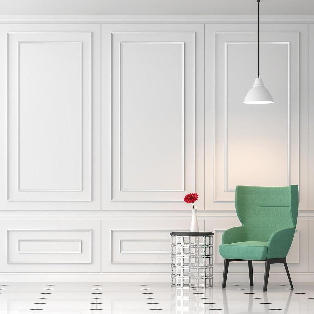 Pangda 3 Set Peel and Stick Wall Molding Kit Panel, 31x54 in
Premade, Wainscoting Accent Panel, Wall Moulding Kit, 3D, for Interior and Outer Layer, Ready to Assemble, Accent Molding