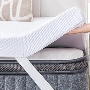 SINWEEK 2 Inch Memory Foam Mattress Topper Full Size with Breathable Bamboo Cover, Pressure Relief Mattress Pad to Revitalize Old or Sagging Beds, Non-Slip and Machine Washable for Easy Care