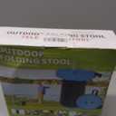 Camping Stool Portable Collapsible Stool Retractable Stool Folding Chair Outdoor Telescopic Stool Capacity 400lb Lightweight for Fishing Hiking Trips BBQ Stool Black