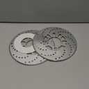 uxcell 2 Pcs Aluminum Alloy Disc Brake Rotor Cover Silver Tone for Truck Car Vehicle