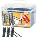 Alyoen Gridwall Hooks 6in, Black Grid Wall Panel Hangers, Metal Display Hooks for Grid Wall, Gridwall Accessories for Retail Garage Shop Home Display (30 Pack)