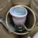 Paris Hilton Electric Handheld Milk Frother with Double Coil Head Whisk and Gold Metal Stand, Battery Powered (2 AA Batteries Required but Not Included), Pink