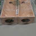 Roowest 2 Pcs Christmas Pink Hot Cocoa Bar Wood Storage Box with Handle Hot Chocolate Bar Organizer Accessories Coffee Station Supplies for Countertop Decoration Home Kitchen Office Farmhouse Party