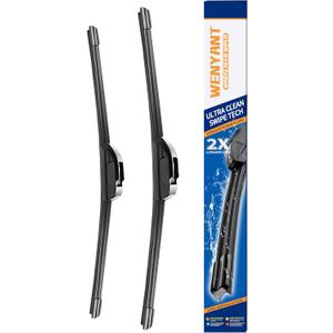 OEM Quality 22 inch + 22 inch Universal J/U Hook Front Windshield Wiper Blades For My Car All-Season Automotive Replacement Blades 2 Pack