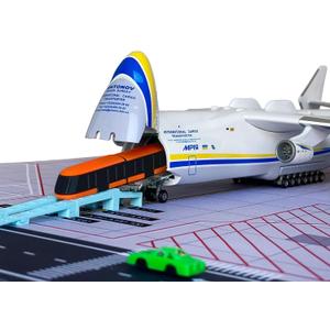 An-225 Aircraft Model, 1/200 Scale Ukrainian Transport Plane Model 16.7 Inches Length, with Openable Cargo Bay - Ideal Collection and Gift
