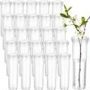 50 PCS Floral Tubes, 60ml Plant Branch Tubes, Milkweed Water Tubes for Flowers, Floral Water Tubes for Milkweed Cuttings, Butterfly Breeding Floral Tubes for Flower Arrangements