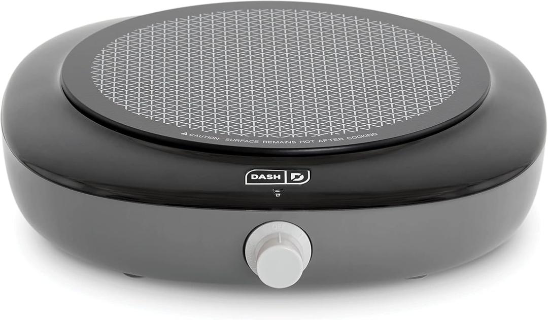 DASH Everyday Electric Cooktop with Infrared Heating, 5 Temperature Settings with Cord Storage, Perfect for RVs, Camping, Dorms, and Small Living Spaces - Graphite (One Size)