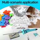 3 x Electric Hot Wire Cutter 5CM length Hot melt Pen, Hot Electric Cutter Kit, Styrofoam Hot Hot Wire Cutting Pen for Amateur DIY Heat Cutting Engraving Art Making handmade (50mm, Blue)