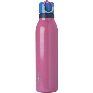 Owala FreeSip Twist Insulated Stainless Steel Water Bottle with Straw for Sports and Travel, BPA-Free, 24-oz, Bubble Gum