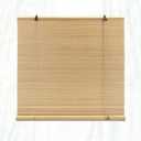Glimer Bamboo Blinds for Interior Windows, Natural Roll Up Bamboo Shades for Indoor Windows & Outdoor Patio, Light Filtering Bamboo Window Shades for Living Room, Porch, Balcony, Easy to Install (36"W x 72"H)