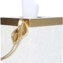 Hymmah Modern Square Tissue Box Cover Holder,Bathroom Accessories Decor Unique Design Tissue Box Cover for Bathroom Vanity Counter Tops Also Great for Bedrooms and Living Rooms