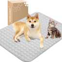 MICROCOSMOS Summer Cooling Mat & Sleeping Pad- Water Absorption Top, Materials Safe, Easy Carry, EZ Clean. Keep Cooling for Pets, Kids and Adults.(Grey, 40" x 28")
