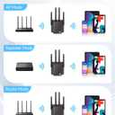 WiFi Extender Signal Booster for Home, WiFi Extender, Long Range up to 12880 Sq Ft and 105 Devices, Internet Extender WiFi Booster, WiFi Repeater with Ethernet Port, Signal Booster