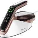 Newbealer Steam Generator Iron, 1500W Turbo Steamer for Clothes, 2 Bar Pressure Clothes Iron, 4 Steam & 4 Dry Heat Modes, Fast Heat-Up, 350ml Detachable Tank, Auto-Off, Self-Cleaning (Gold)