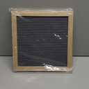 TOPINCN Wood Letter Board with 2 Letter Sets, 10 x 10 Inch Felt Message Display Board, Grey, for Home Office Classroom Decor