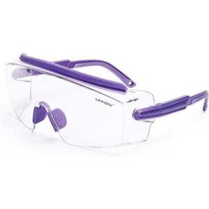 UKNOW Safety Goggles Over Glasses, Anti Fog Safety Glasses with Clear Wraparound Lens, ANSI Z87.1 Protective Eyewear