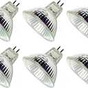 10Watt 12Volt MR16 Halogen Light Bulbs, 120 Lumens Bi Pin Wide Beam 4000Hr Life, 2700K Warm White Precision Reflector Fiber Optic Light Bulb (6 Pack)