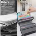 Small Accordion File Organizer, 13 Pocket A6 Size Receipt Coupon Holder Organizer, Portable Mini Expanding File Folder for Storage Cards, Bills, Receipts, Coupons, Cash - 8" x5.3 (Black)