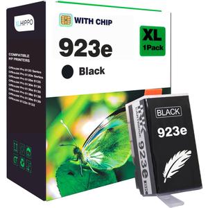 923e Black Replacement for HP 923 Black Ink Cartridges HP923 e 923XL Compatible with OfficeJet Pro 8130e 8135e 8138e 8139e 8130 Series Office Jet Pro 8125e 8120 8120e Series Printer (1 Pack)