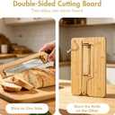 Adjustable Bread Knife Set, Bread Slicer with Cutting Board for Homemade & Sourdough Loaves, Precision Thickness Guide, Magnetic Storage, Bow Bread Cutter Gift for Artisan Bakers