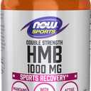 NOW Foods Sports Nutrition, HMB (-Hydroxy -Methylbutyrate), Double Strength 1,000 mg, 90 Tablets (EXP 02/01/29)