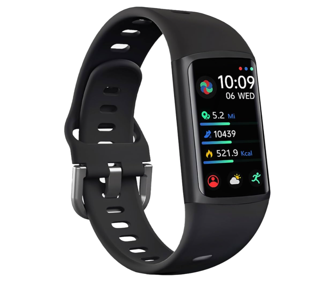 FITVII FINO 2 Slim Fitness Tracker, Smart Watch with Blood Oxygen, Sleep Monitor, 24/7 Heart Rate & Blood Pressure, IP68 Waterproof Health Activity Trackers with Calories Step Counter for Women Men