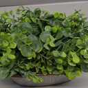 Dahey Artificial Eucalyptus Faux Plants Indoor for Farmhouse Home Decor Fake Potted Plants in Rustic Rectangular Pots Table Centerpiece for Office Bath Living Room Greenery Decor, 7" L x 4" H (Grey)
