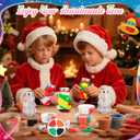 Capoda 4 Sets Christmas Tree Crafts Kit DIY Air Dry Clay Kit for Kids Make Your Own Clay Lanterns Creative Light-up Lanterns Making Set for Girls Boys Teens Christmas School Activities Party Supplies