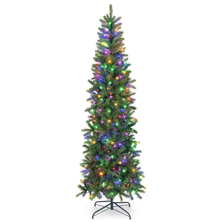 7.5FT Pre-Lit Hinged Artificial Christmas Tree w/ 796 Tips & 350 LED Lights