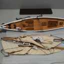 SAILINGSTORY Wooden Sailboat Model Ship Bluenose 1/60 Scale Replica Schooner Sailboat Decor Large