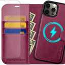 OCASE for iPhone 12 Pro Max Case Detachable Wallet Case with Card Holder, [2 in 1] PU Leather Flip Folio Case with RFID Blocking Stand Shockproof Phone Cover 6.7 Inch, Burgundy