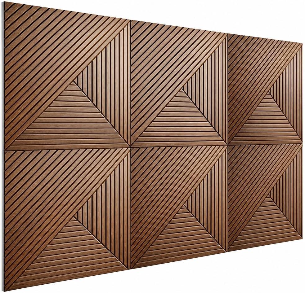 ARPEOTCY Large Felt Acoustic Wall Panels, Brown, 70.87'' x 47.24'', 6 Pack | Square Sound Absorbing Polyester Fiber with 60 Nano glue Geometric Wall Decor for Home Office TV Living room Noise Reducing, 72"L x 48"W