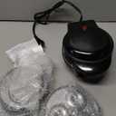 UVFAST Mini Waffles Maker with 6 Removable Plates, 3 in 1 Small Waffle Maker Mini Waffle, Heart Waffle, Donut, 4.5" Non Stick Waffle Iron for Kids and Families, Black