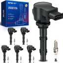 KAX 6-Pack Ignition Coils & Double Iridium Spark Plug Fits for Mercedes-Benz C300 2008-2012, E350 2006-2010, GLK350 2010-2012, S550 2007-2011, GL450, ML350, E350, C230, CLK350, E550, C350..., UF535