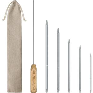 Rope Splicing Tool Kit, Rope Splicing FID Kit for Double Braid Eye Line,Aluminum Line Braiding Set Tool Include 5 Sizes Fids-1/4, 5/16", 3/8",7/16" 1/2" and 1pcs Pusher