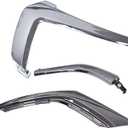 3-Piece Front Bumper LH Chrome Trim Set - Molding Strip Replacement for Outlander 2016-2019 (6407A141, 6407A145, 6407A143)