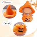 17cm Doll Clothes, Clothes for Dolls Outfit, Halloween Pumpkin Overalls Witch Hat for Dolls Accessories,Halloween Clothes Set for Doll (No Doll)(Orange Hat Pumpkin Clothes)