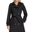 Women's London Fog Double Breasted Trench Coa 3x Plus Size, Black 