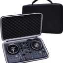 LTGEM DJ Mixer Case for Numark Party Mix II or Hercules DJControl Mix Ultra DJ Controller, Internal Dimensions: 13.5 * 8.3 * 1.2 (Case only) (Outer Black+Inner White)