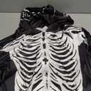 ANGELGGH Family Matching Halloween Onesie Pajamas, Funny Skeleton Printed Hooded Zipper PJs Loungewear for Men/ Women/ Kids (Men, XL, Skull)